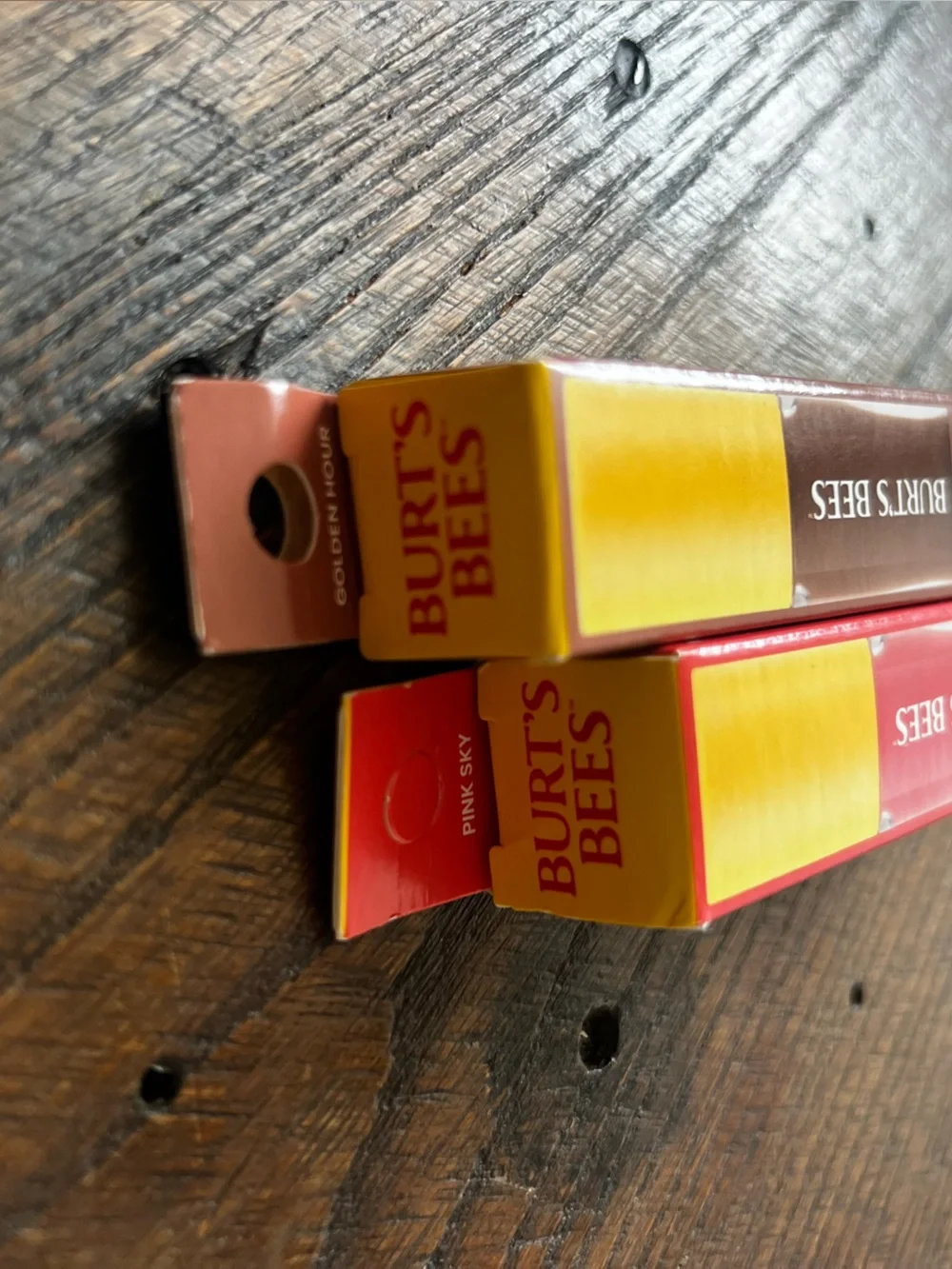 NWT - Burt's Bees Lip Oil Duo — Pink & Brown